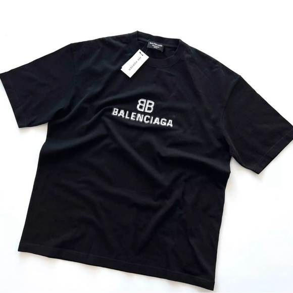 Balenciaga BB Pixel Logo Tee - Picture 2 of 11
